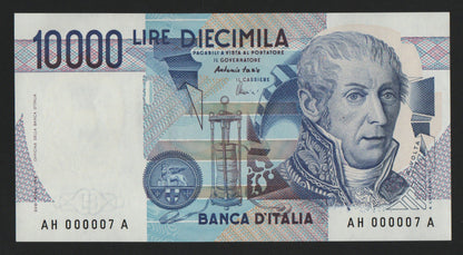 10000 LIRE VOLTA NUMERI PRIMI LETTERA H 1997 FDS
