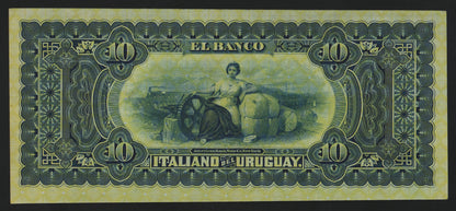 10 PESOS 20/09/1887 BANCO ITALIANO DELL' URUGUAY qFDS