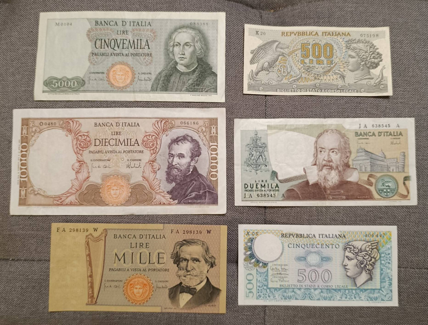 LOTTO BANCONOTE REPUBBLICA ITALIANA DA COLLEZIONE