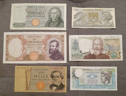 LOTTO BANCONOTE REPUBBLICA ITALIANA DA COLLEZIONE