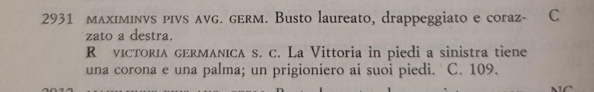 SESTERZIO MASSIMINO IL TRACE 235-238 d.C. VICTORIA GERMANICA BB+