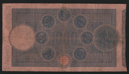 1000 LIRE BANCO DI SICILIA 2° TIPO 18/12/1901 R5 qBB
