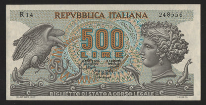 500 LIRE ARETUSA 20/10/1967 qFDS