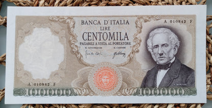 100000 LIRE MANZONI 03/07/1967 qSPL