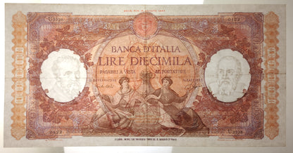 10000 LIRE REPUBBLICHE MARINARE REGINE DEL MARE 24/03/1962 qSPL