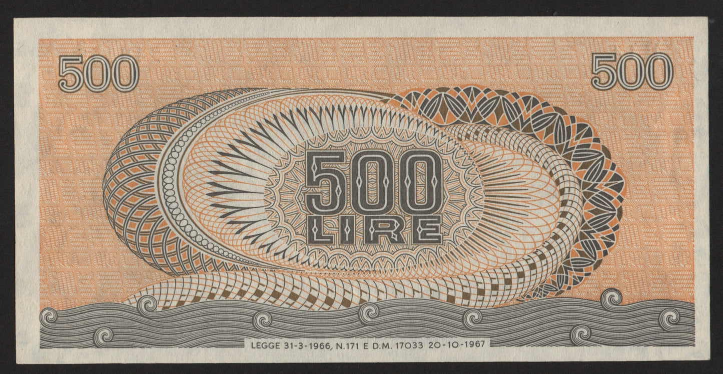 500 LIRE ARETUSA 20/10/1967 qFDS