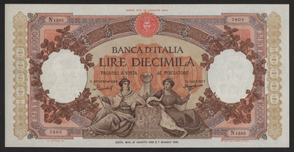 10000 LIRE REGINE DEL MARE 21/08/1959 SPL