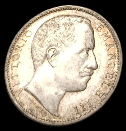 2 LIRE AQUILA SABAUDA 1905 MONETA IN ARGENTO REGNO D'ITALIA qSPL - Numismatica_ita