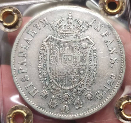 PIASTRA 120 GRANA 1818 1° TIPO REGNO DELLE DUE SICILIE FERDINANDO I ARGENTO BB