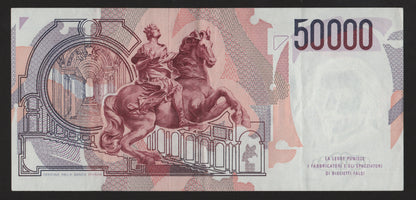 50000 LIRE BERNINI 1° TIPO LETTERA E 1992 SPL