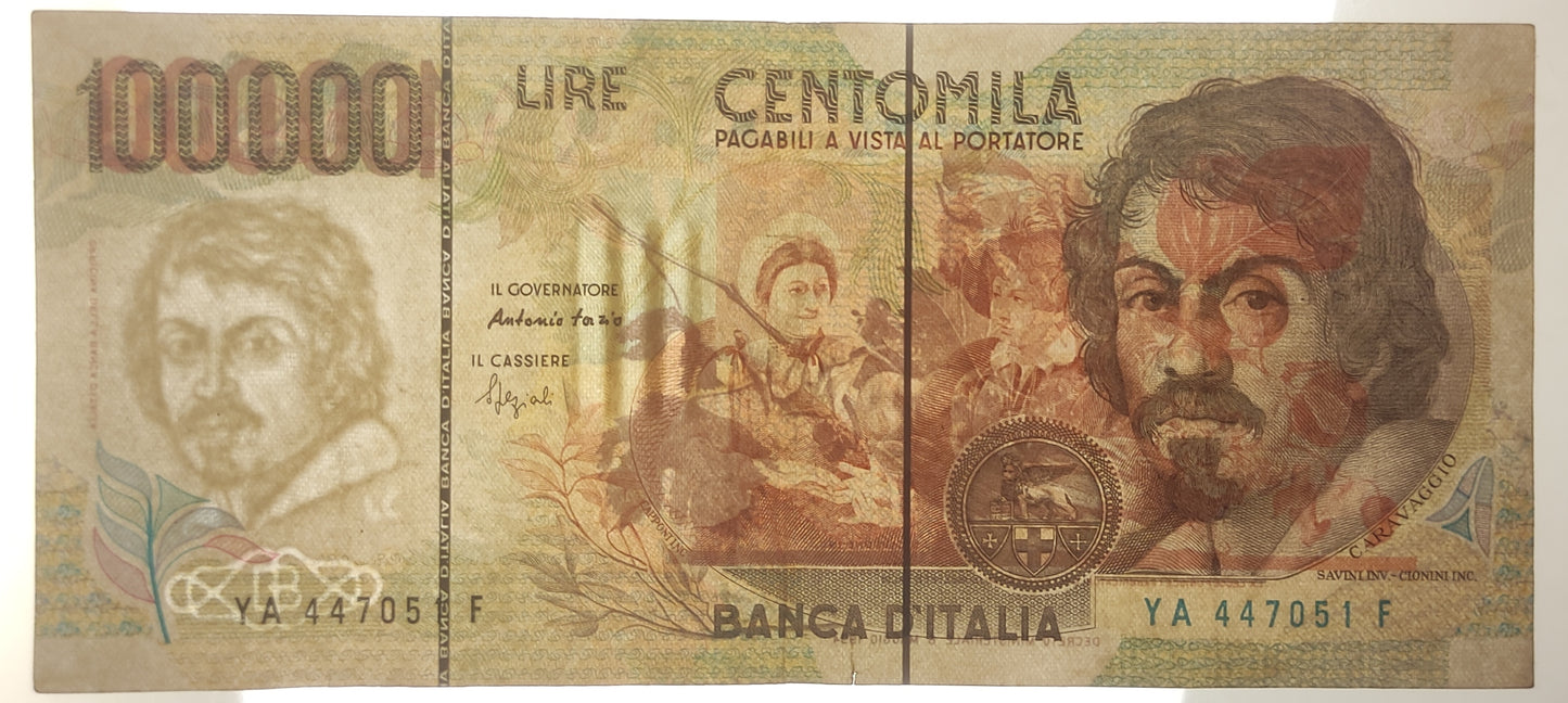 100000 LIRE CARAVAGGIO 2° TIPO LETTERA A 12/05/1994 BB