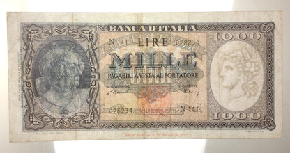 1000 LIRE ITALIA ORNATA DI PERLE (MEDUSA) 20/03/1947 BB