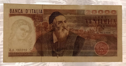 20000 LIRE TIZIANO VECELLIO 21/02/1975 BB - Numismatica_ita