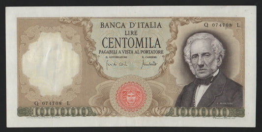 100000 LIRE MANZONI 19/07/1970 qSPL