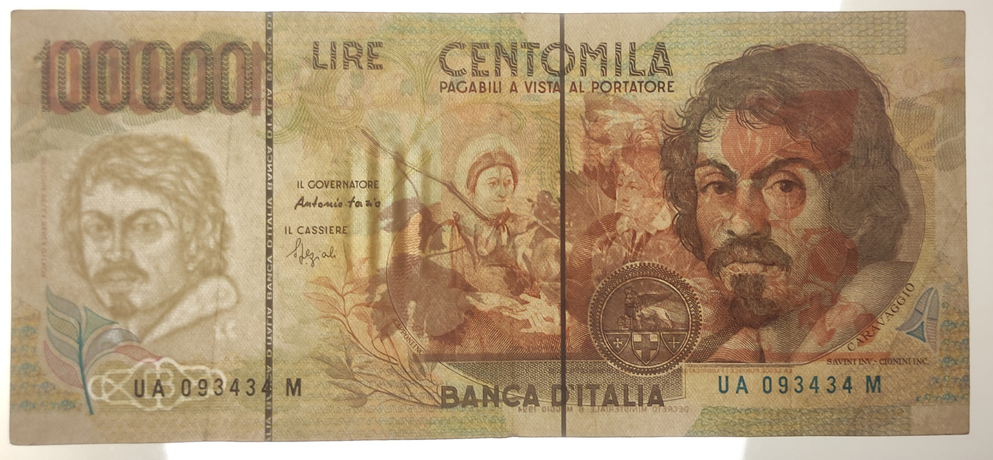 100000 LIRE CARAVAGGIO 2° TIPO LETTERA A 12/05/1994 BB