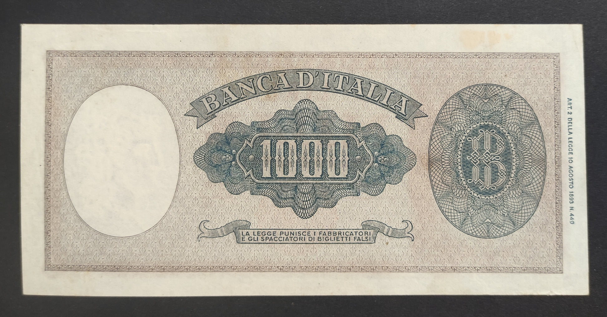 1000 LIRE ITALIA (TESTINA) 20/03/1947 (BB+) - Numismatica_ita