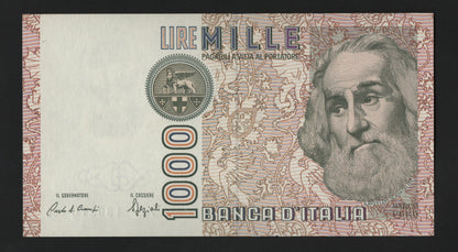 1000 LIRE POLO SERIE SOSTITUTIVA XF...A 1988 CONSECUTIVE DA MAZZETTA FDS