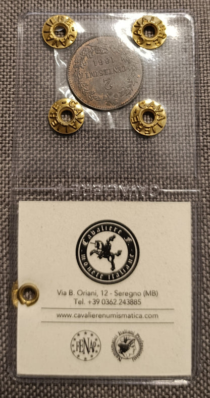 2 CENTESIMI 1861 MILANO VITTORIO EMANUELE II FDC