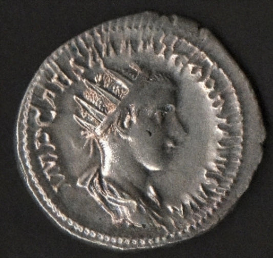 ANTONINIANO IMPERATORE GORDIANO III (238-244 D.C.) ANTICA MONETA IN ARGENTO BB+