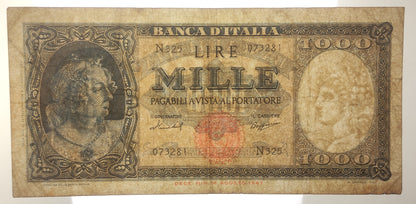 1000 LIRE ITALIA ORNATA DI PERLE (MEDUSA) 15/09/1959 BB