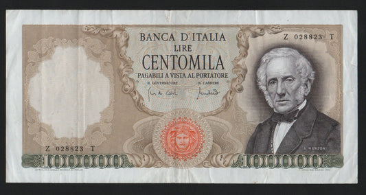 100000 LIRE MANZONI 19/07/1970 BB