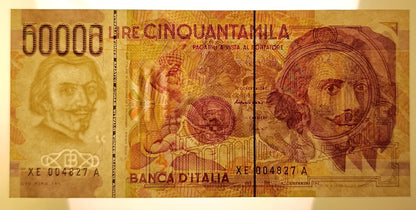 50000 LIRE BERNINI 2° TIPO SERIE SOSTITUTIVA XE 1999 FDS