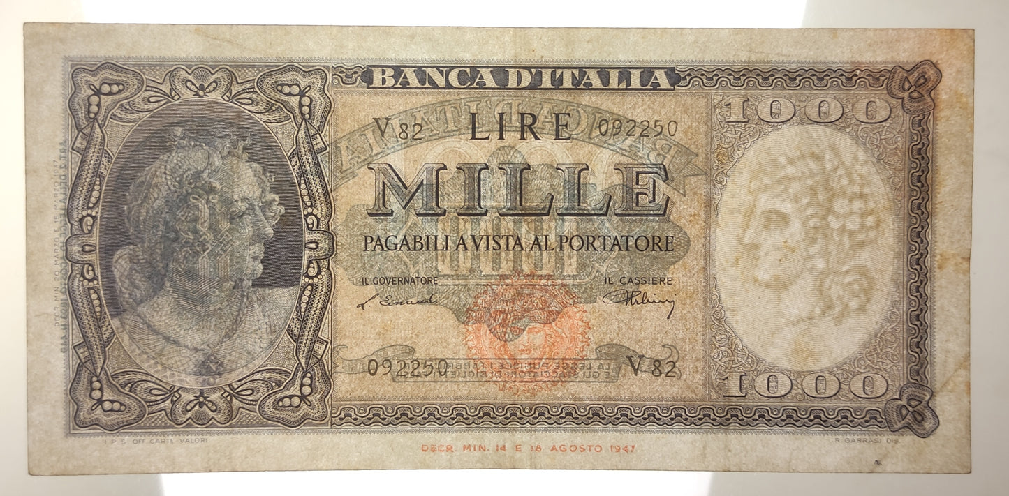 1000 LIRE ITALIA ORNATA DI PERLE (MEDUSA) 20/03/1947 BB