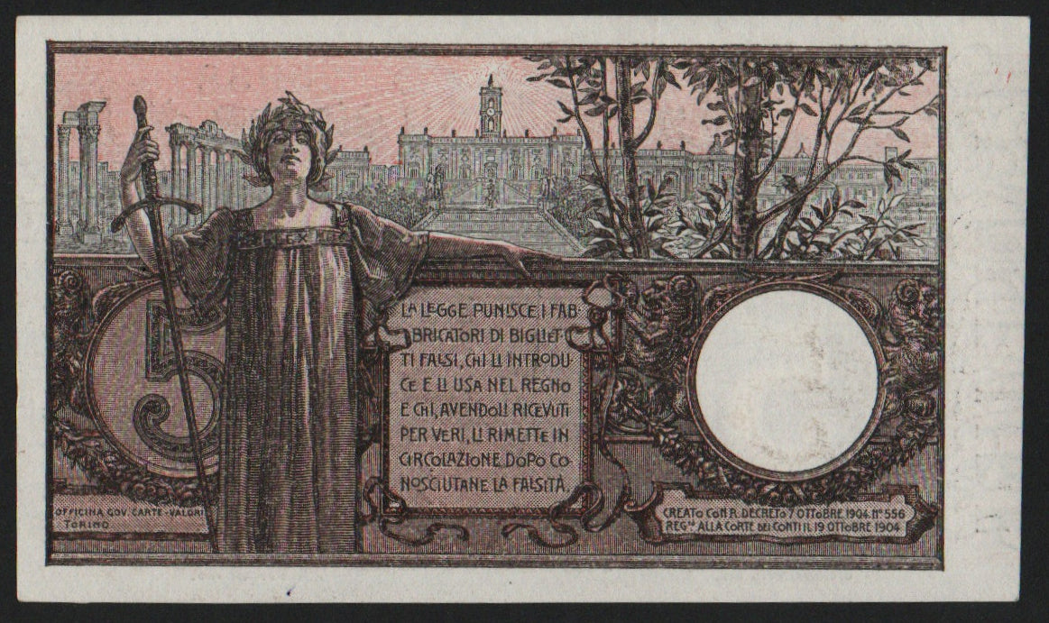 5 LIRE FLOREALE VITTORIO EMANUELE III 19/09/1923 qFDS