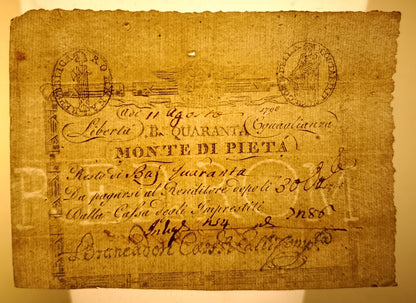 40 BAIOCCHI STATO PONTIFICIO - PRIMA REPUBBLICA ROMANA DAL 01/08/1798 SPL