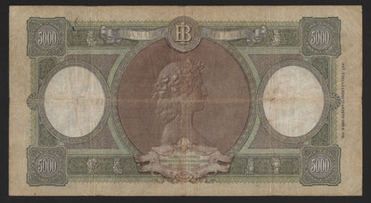 5000 LIRE REPUBBLICHE MARINARE REGINE DEL MARE 13/08/1956 BB