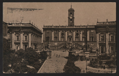 ANTICA CARTOLINA REGNO D'ITALIA DEL 1925 VIAGGIATA - ROMA CAMPIDOGLIO