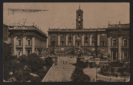 ANTICA CARTOLINA REGNO D'ITALIA DEL 1925 VIAGGIATA - ROMA CAMPIDOGLIO