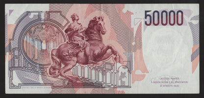 50000 LIRE BERNINI 1° TIPO LETTERA E 1992 SPL