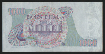 1000 LIRE VERDI 1° TIPO SERIE SOSTITUTIVA 10/08/1965 SUP - Numismatica_ita