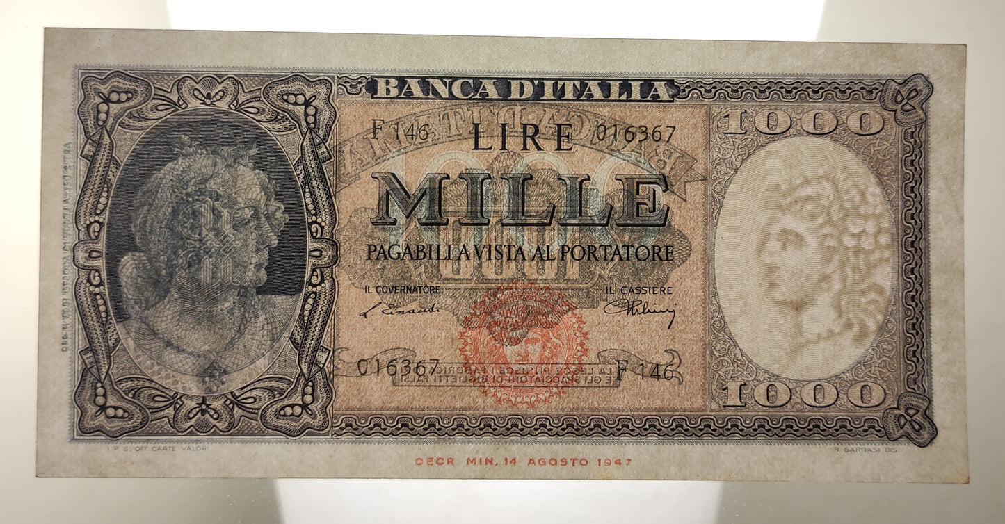 1000 LIRE ITALIA (MEDUSA) 10/02/1948 (SPL) - Numismatica_ita