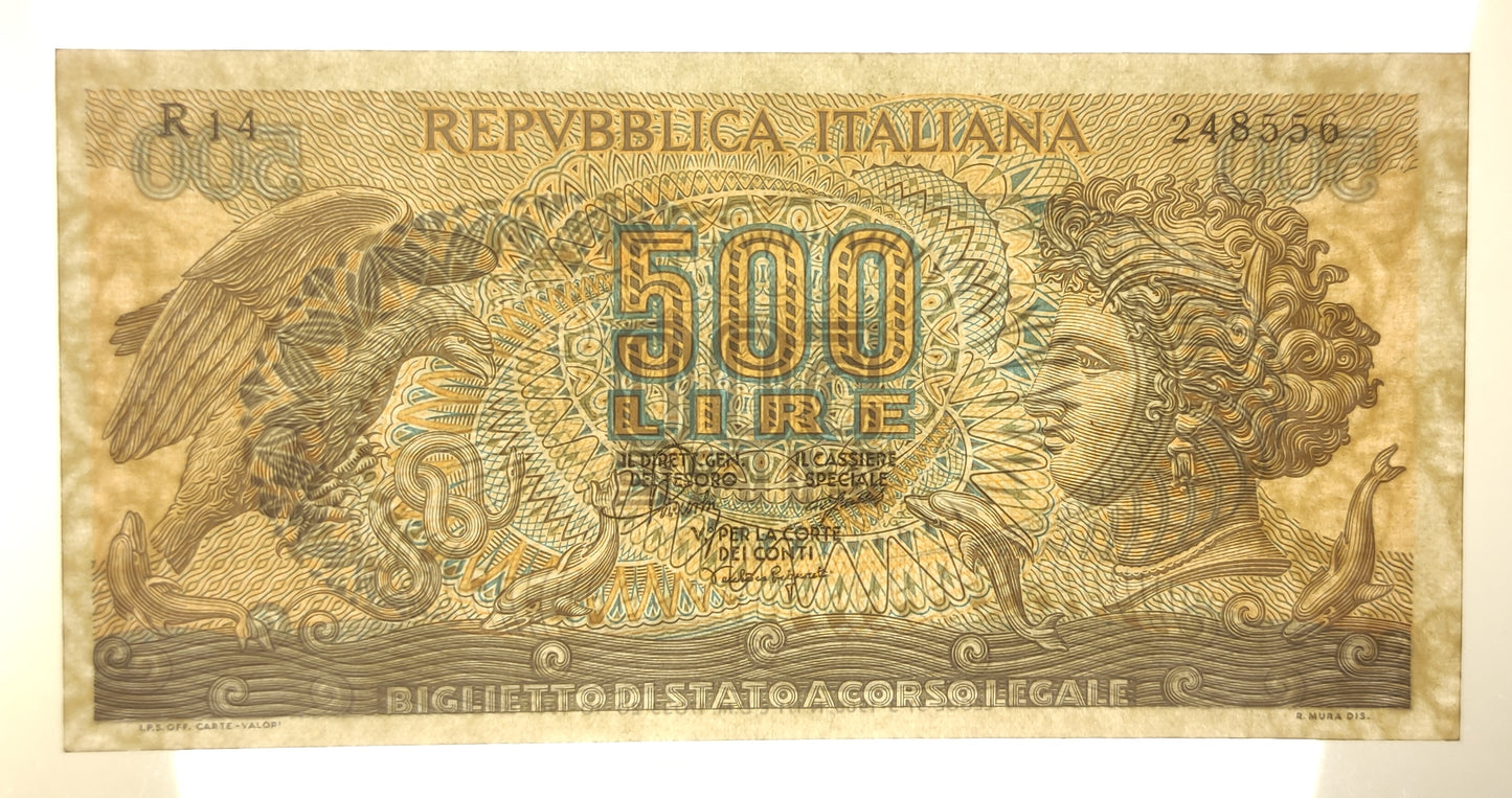 500 LIRE ARETUSA 20/10/1967 qFDS