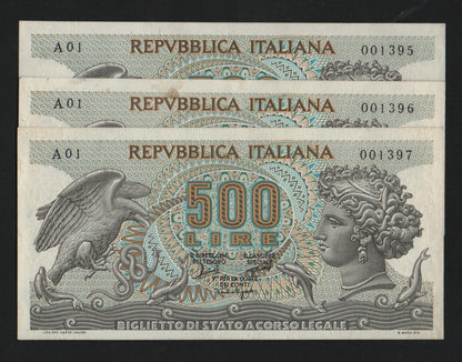 500 LIRE ARETUSA A01 PRIMA SERIE 20/06/1966 qSUP