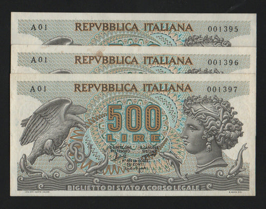 500 LIRE ARETUSA A01 PRIMA SERIE 20/06/1966 qSUP