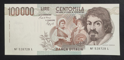 100.000 LIRE CARAVAGGIO 1° TIPO 10/03/1993 (FDS) - Numismatica_ita