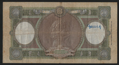 5000 LIRE REPUBBLICHE MARINARE REGINE DEL MARE 23/03/1961 BB