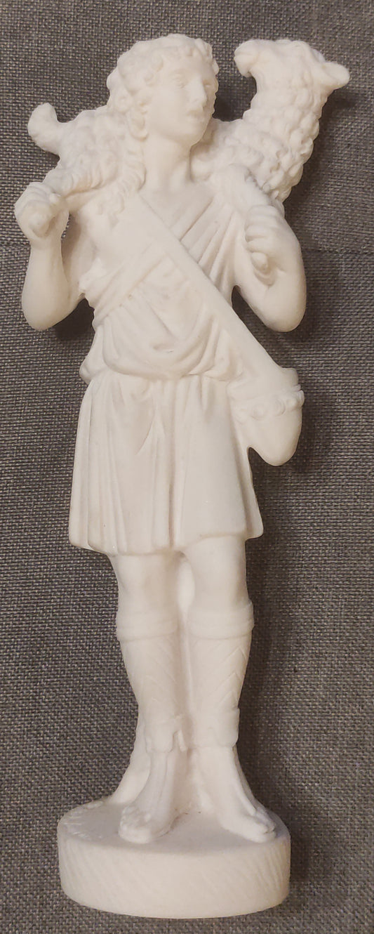 STATUETTA IN CERAMICA PASTORE CON AGNELLO - DA COLLEZIONE