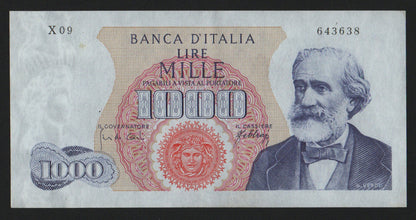 1000 LIRE VERDI 1° TIPO SERIE SOSTITUTIVA 10/08/1965 SUP - Numismatica_ita