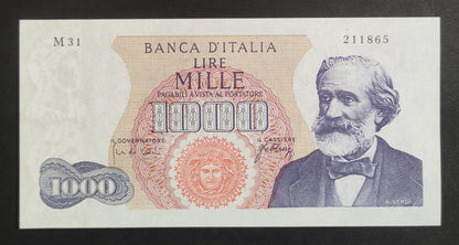 1000 LIRE VERDI 1° TIPO 10/08/1965 (qFDS) - Numismatica_ita