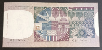 50000 LIRE VOLTO DI DONNA 11/04/1980 CONSECUTIVE SPL