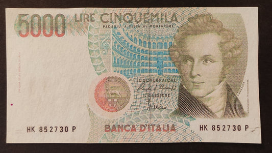 5000 LIRE BELLINI FALSO D'EPOCA qSPL