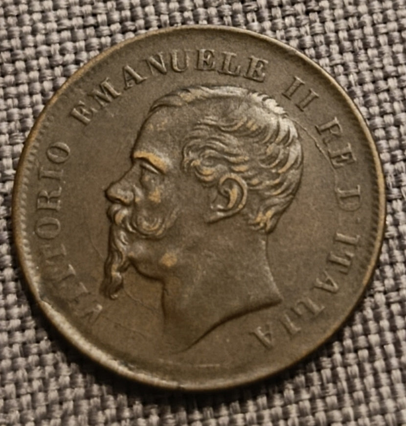 5 CENTESIMI 1861 NAPOLI BB MONETA VITTORIO EMANUELE II