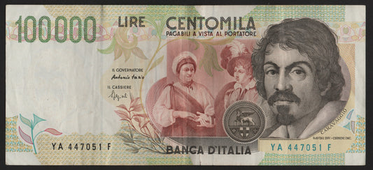 100000 LIRE CARAVAGGIO 2° TIPO LETTERA A 12/05/1994 BB