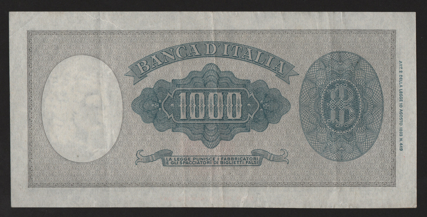 1000 LIRE ITALIA ORNATA DI PERLE (MEDUSA) 10/02/1948 BB