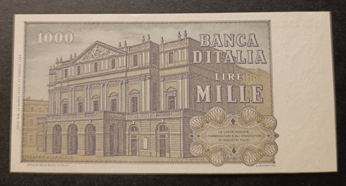 1000 LIRE VERDI 2° TIPO 25/03/1969 qFDS