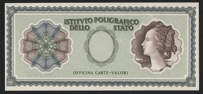 BANCONOTA CAMPIONE SPECIMEN TEST ISTITUTO POLIGRAFICO MODELLO ITALIA VERDE SPL - Numismatica_ita